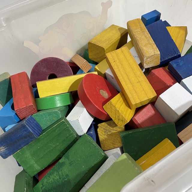 BLOCKS, Wooden Building Block (Box Lot) 